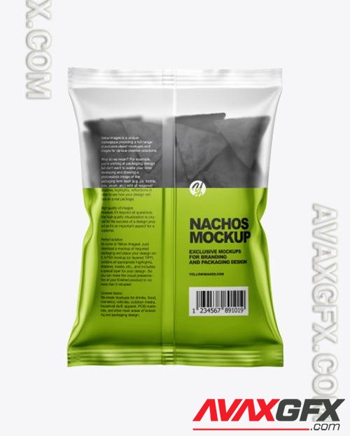 Matte Bag With Black Nachos Mockup 55940