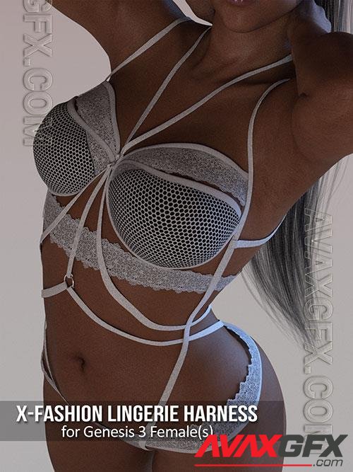 X-Fashion Lingerie Harness for Genesis 3 Females