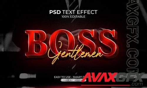 Boss gentlement text effect psd