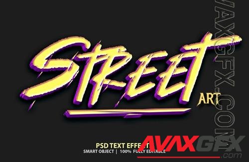 Street art psd editable text effect psd