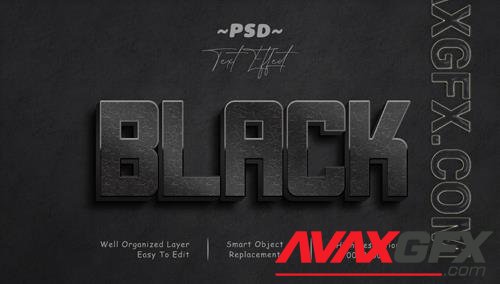 Dark color editable psd text effect psd