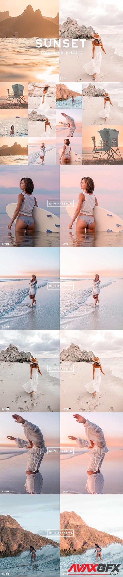 CreativeMarket - 10 SUNSET LIGHTROOM PRESETS 6584265