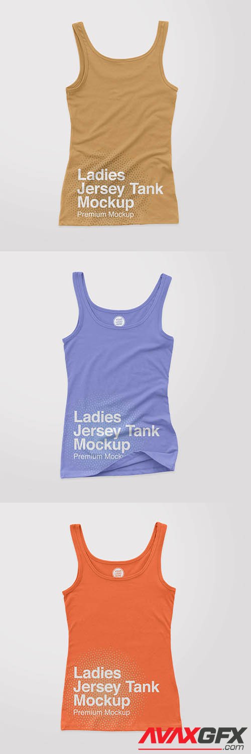 Ladies jersey tank mockup