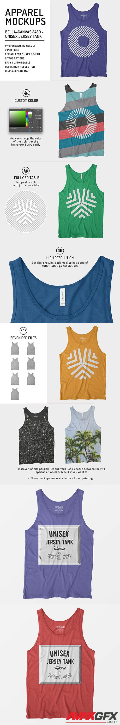 Unisex Jersey Tank Mockups 1701282