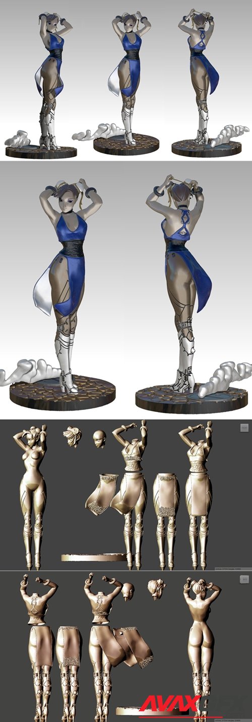 Chun Li cyborg – 3D Printable STL