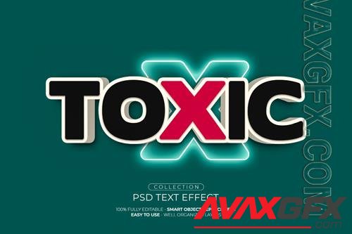 Toxic custom text effect psd