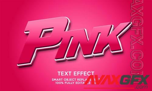 Pink text effect template psd