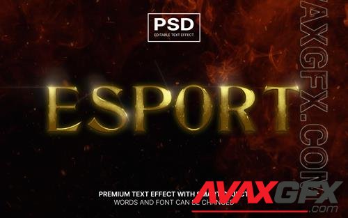 Esport editable text effect psd