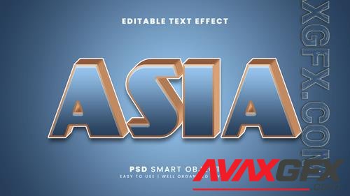 Asia editable text effect 3d template psd