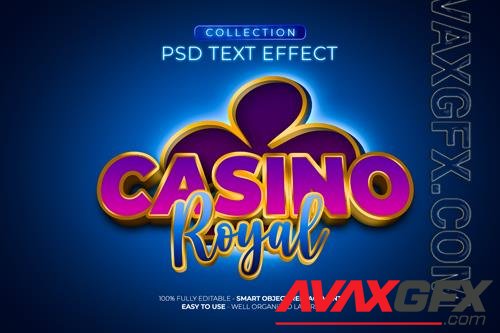 Casino royal custom text effect psd