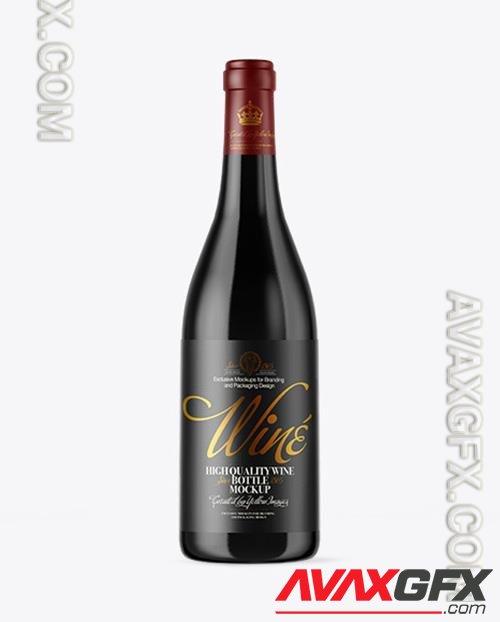 Dark Glass Wine Bottle Mockup 51047