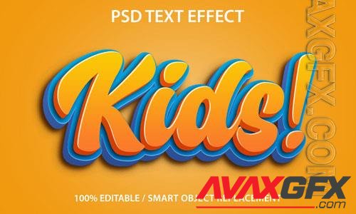 Editable text effect kids premium psd