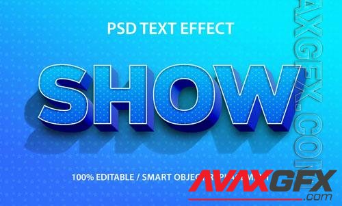 Editable text effect show premium psd