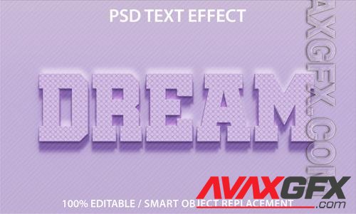Editable text effect dream premium psd