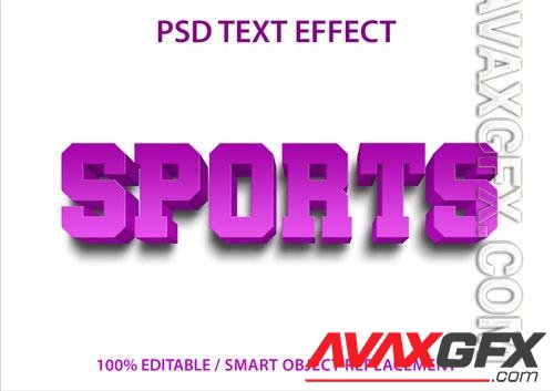 Editable text effect sports premium psd
