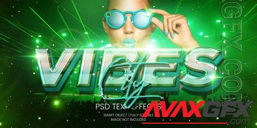 Vibes city party text effect psd