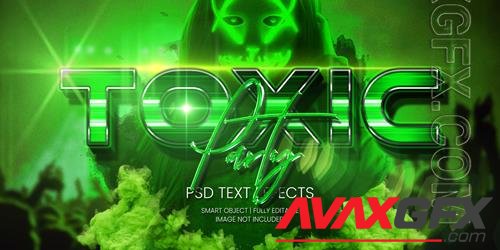 Toxic party text effect psd