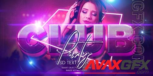 Club party text effect psd