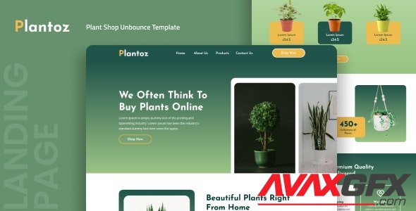 ThemeForest - Plantoz v1.0 - Plant Shop Unbounce Template - 34937790