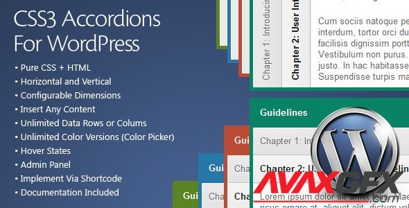 CodeCanyon - CSS3 Accordions For WordPress v3.0 - 716291
