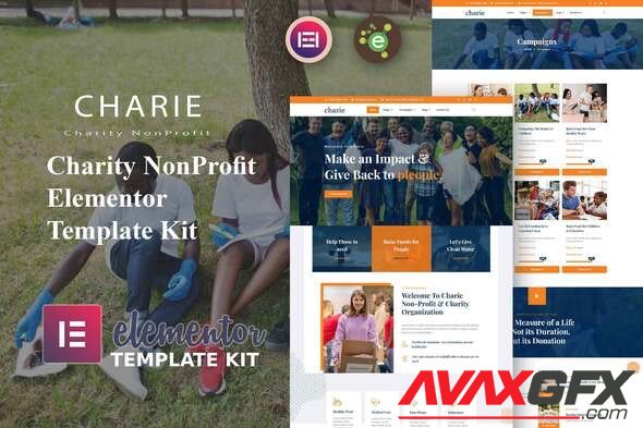 ThemeForest - Charie v1.0.0 - Charity NonProfit Elementor Template Kit - 34979588