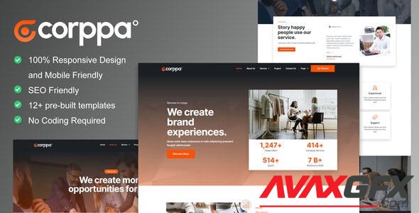 ThemeForest - Corppa v1.0.0 - Business & Portfolio Elementor Template Kit - 34916362