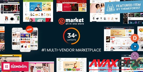 ThemeForest - eMarket v5.1.0 - All-in-One Multi Vendor MarketPlace Elementor WordPress Theme (36 Indexes, Mobile Layouts) - 20492674 - NULLED