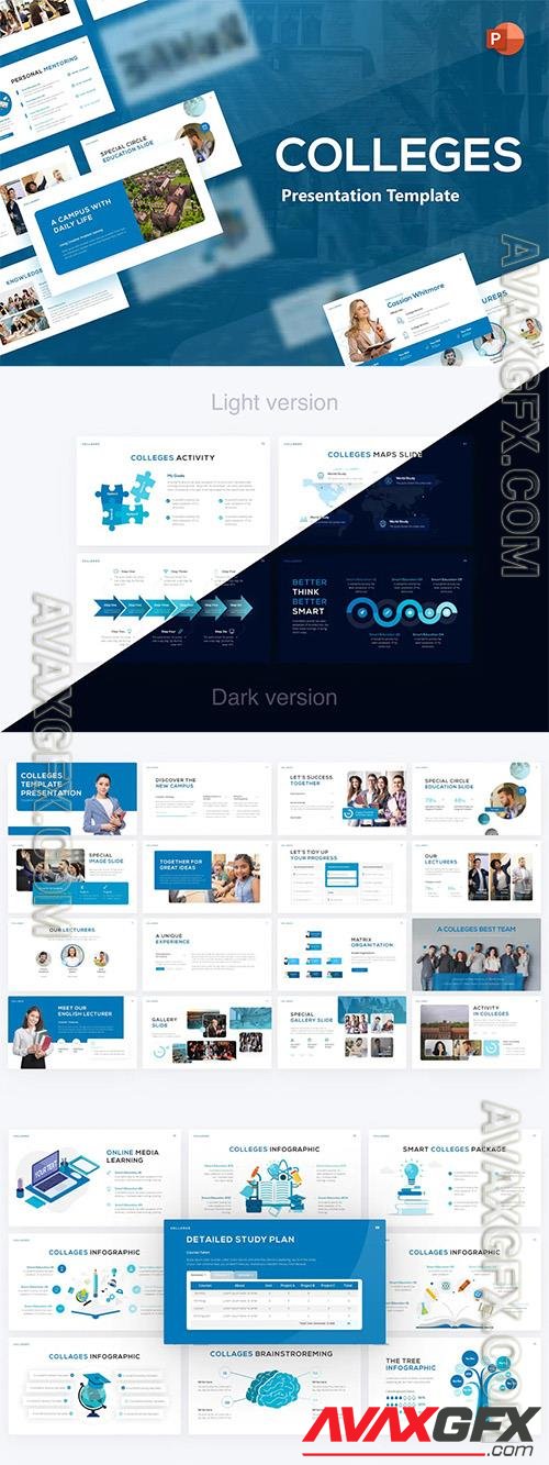Colleges Professional PowerPoint Template AA5TMYF