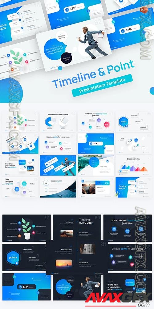 Timeline & Point PowerPoint Template KGECAHN