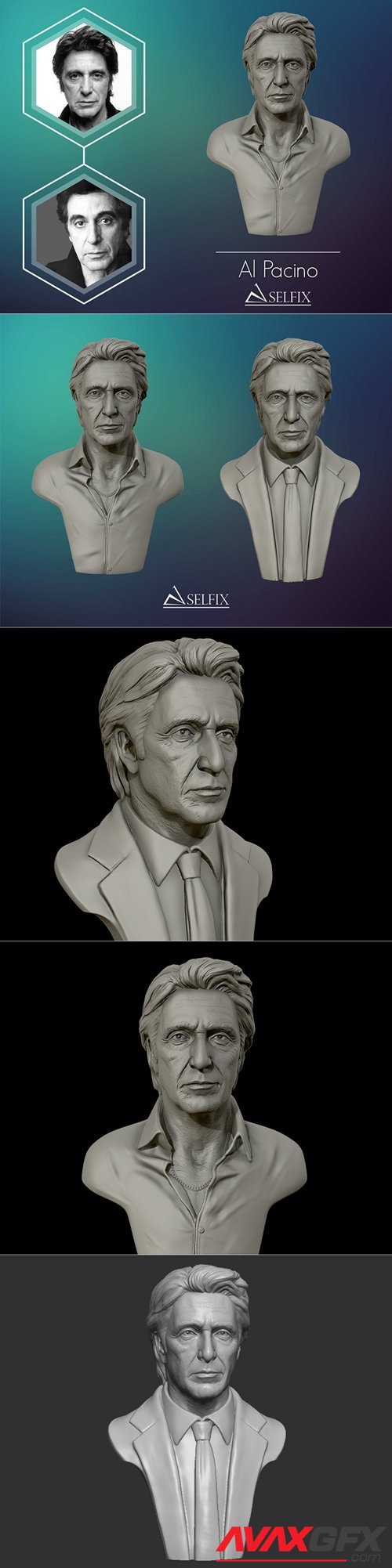 Al Pacino Bust – 3D Printable STL