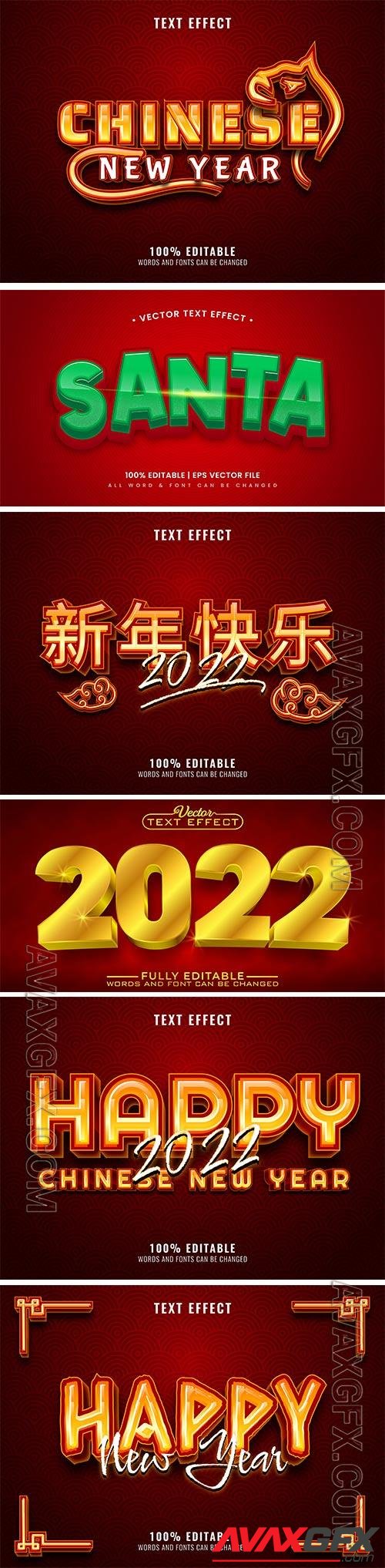 Chinese New year text vector effect