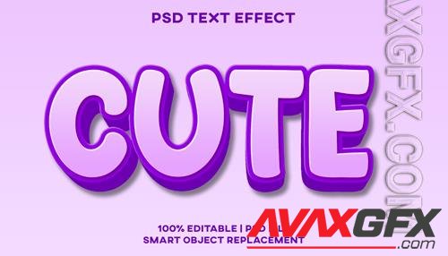 Cute text effect style template