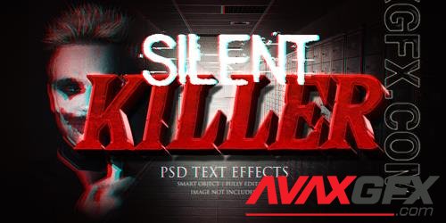 Silent killer text effect psd