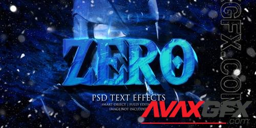 Zero text effect psd