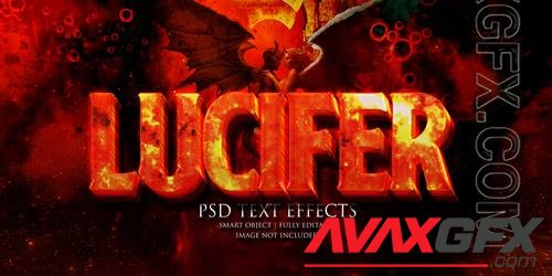 Lucifer text effect psd