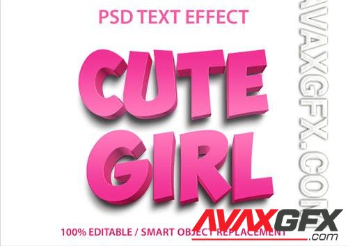 Cute girl design psd