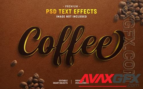 Coffee text effect generator psd