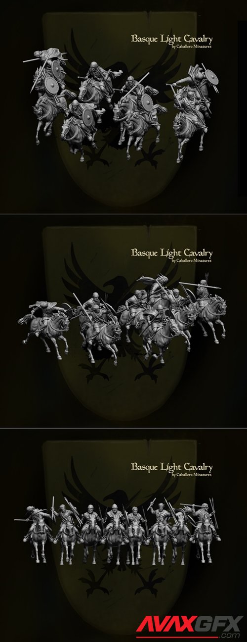 11th and 12th century Spanish Christian Light Cavalry – 3D Printable STL