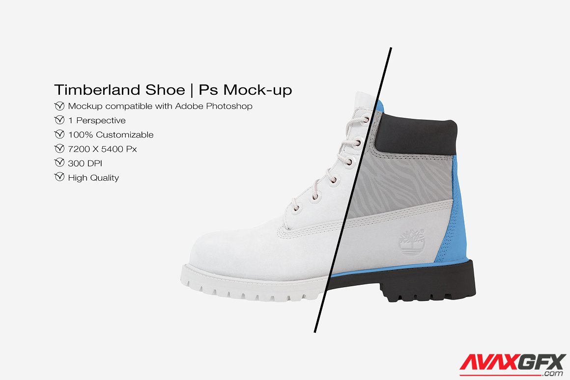 CreativeMarket - Timberland Shoe Mockup | Photoshop 6528262