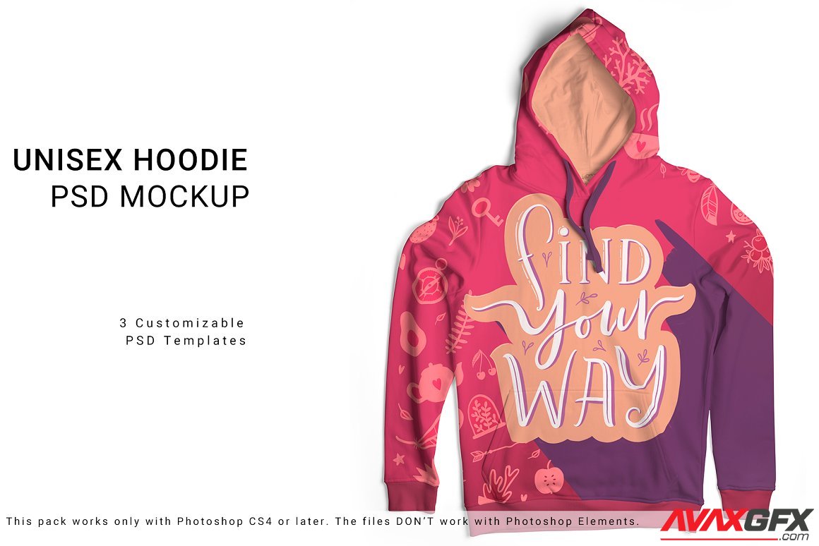 CreativeMarket - Unisex Hoodie Mockup Set 6510114