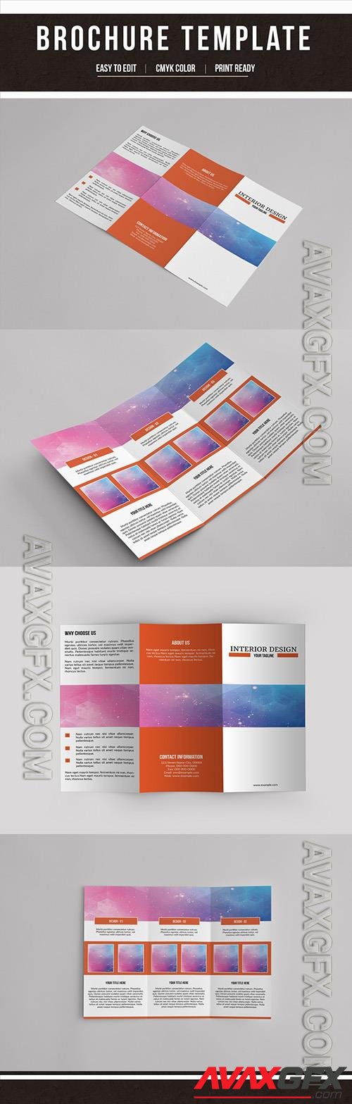 Business Brochure Layout with Orange Accents 199626889