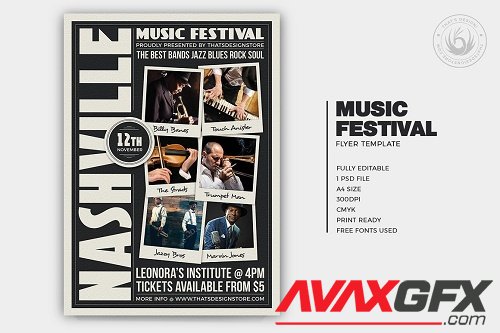 Music Festival Flyer Template V12 - 6726758