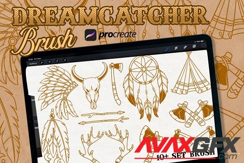 Dream Catchers brush stamp