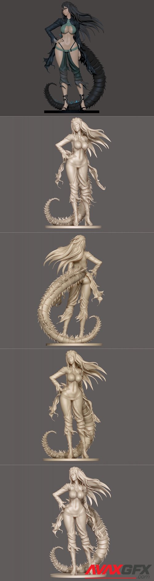 Godzilla - Gojira - Anime Girl - Waifu – 3D Printable STL