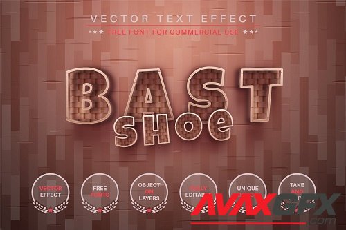 Bast Shoe - Editable Text Effect - 6728761