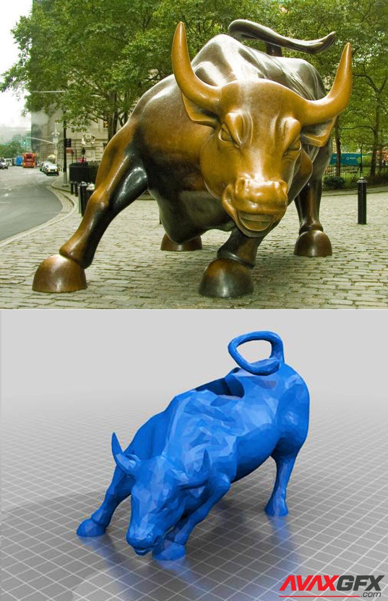 Wall Street Bull 3D Printable STL