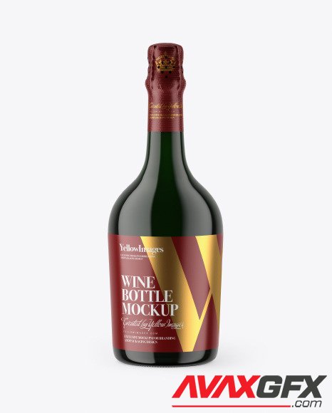 Dark Glass Champaign Bottle Mockup 88980