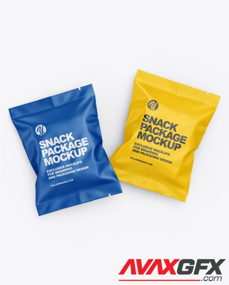 Two Matte Snack Package Mockup 88981