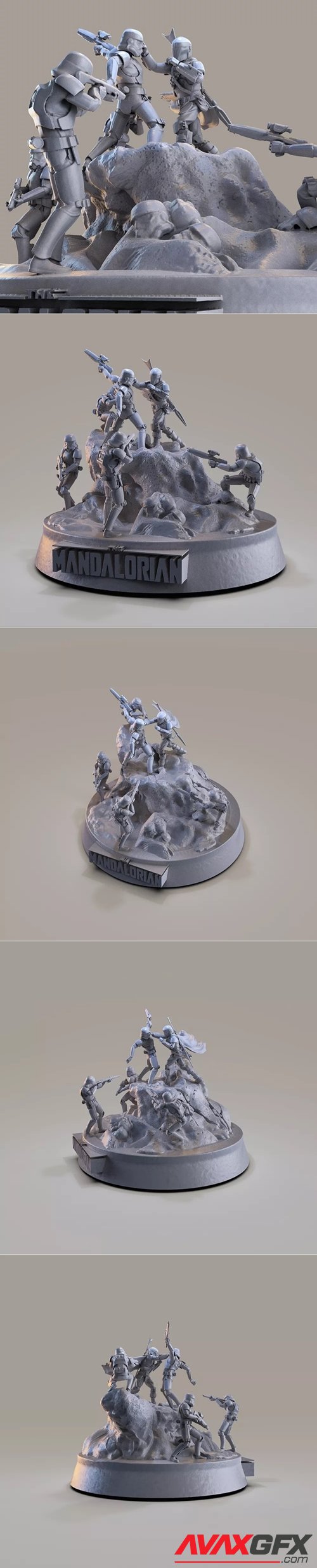 Mandalorian Battle – 3D Printable STL