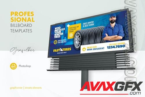 Auto Tires Billboard Templates
